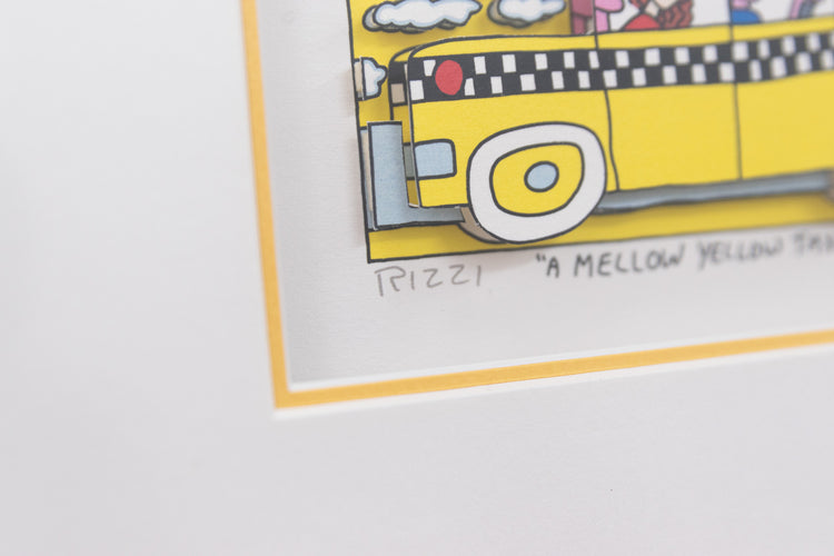 A Mellow Yellow Taxi Cab – James Rizzi