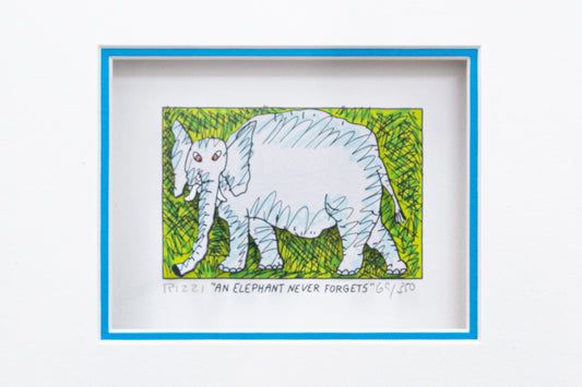 An Elephant never Forgets – James Rizzi
